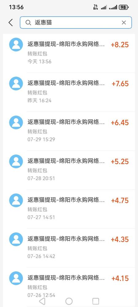 返惠猫答题零撸秒提现：一题0.3元无广告，填C6NEGP进群秒开，1元起提微信瞬发(6)