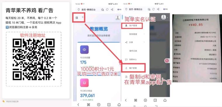 青苹果看广告零撸日躺8+：0.2元×20条×2机=8元，12元起提银行卡，安卓秒认证早撸(2)