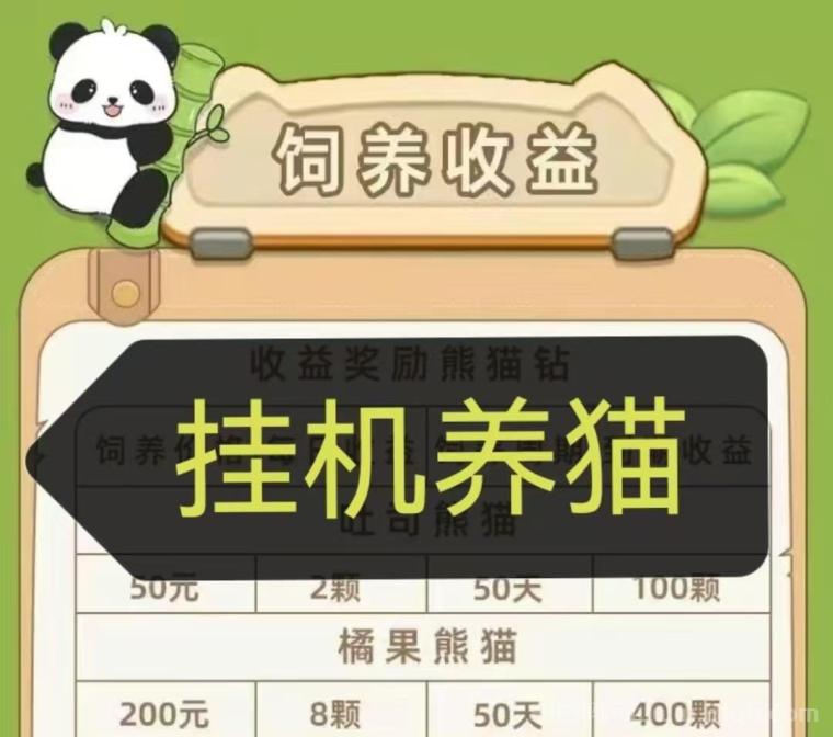 一钻等于一元，财运熊猫收益直观，看得见也提得到(1)