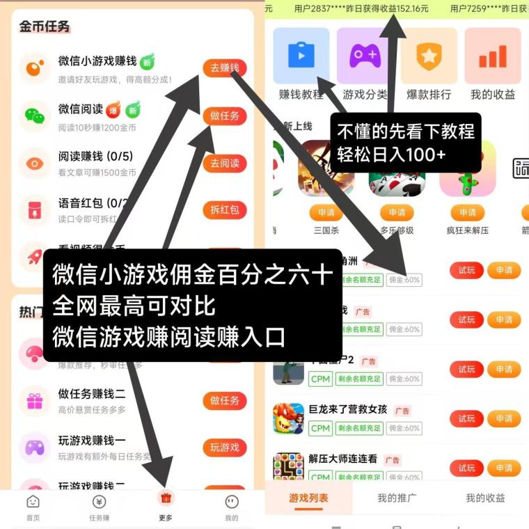 微信小游戏佣金全网封顶首码：日撸过百零门槛秒提